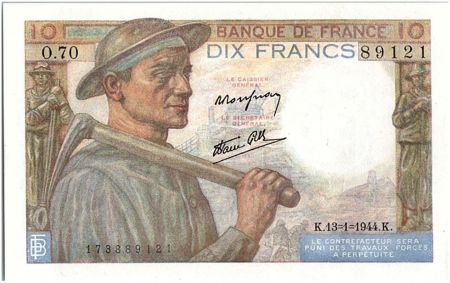 France 10 Francs Mineur - 13-01-1944 Série O.70