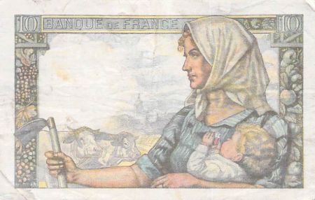 France 10 Francs Mineur - 13-01-1944 Série T.68 - TB+