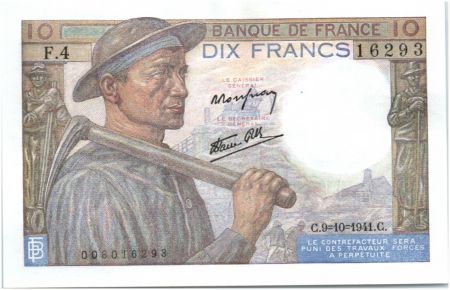 France 10 Francs Mineur - 1941