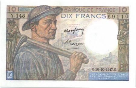 France 10 Francs Mineur - 1947