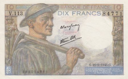 France 10 Francs Mineur - 26-09-1946 - Série V.113