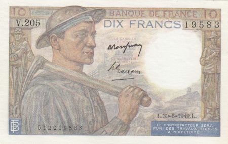 France 10 Francs Mineur - 30-06-1949- Série V.205