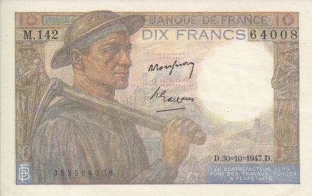 France 10 Francs Mineur - 30-10-1947 Série M.142