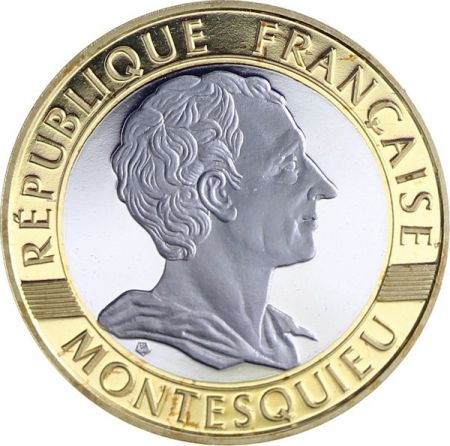France 10 Francs Montesquieu Or Flan Bruni - 1989