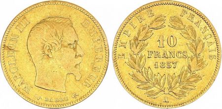 France 10 Francs Napoléon III - Tête nue 1857 A