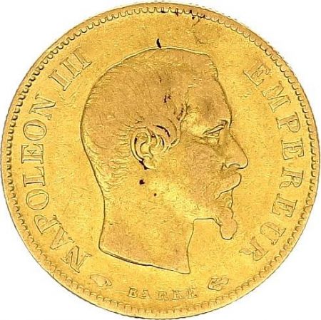 France 10 Francs Napoléon III - Tête nue 1860 A