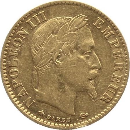 France 10 Francs Napoléon III Tête Laurée - 1864 A