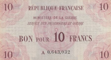 France 10 Francs Services des Prisonniers de Guerre - 1945