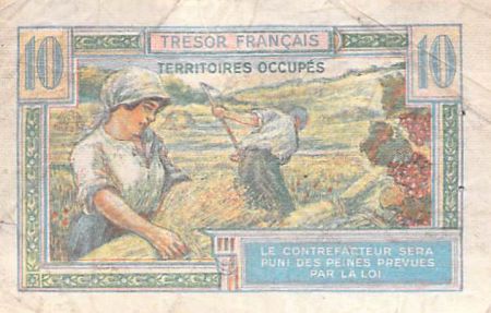 France 10 Francs Trésor Français - 1947 - Série A - TB