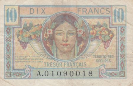 France 10 Francs Trésor Français - Territoires occupés 1947 - TB+