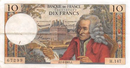 France 10 Francs Voltaire - 01-04-1965 Série H.147 - TTB+