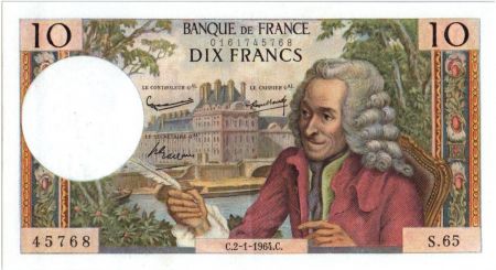 France 10 Francs Voltaire - 02-01-1964 Série S.65