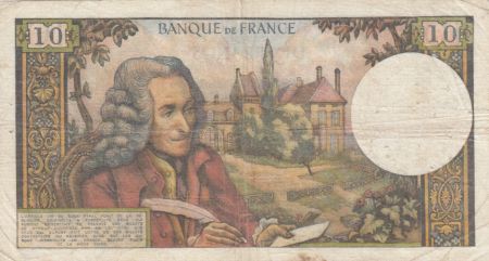 France 10 Francs Voltaire - 02-01-1969 Série B.455 - TB+