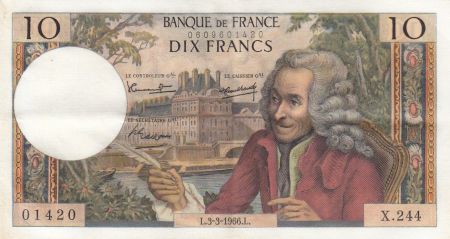 France 10 Francs Voltaire - 03-03-1966 - Série X.244