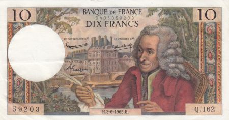 France 10 Francs Voltaire - 03-06-1965 Série Q.162