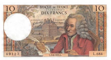 France 10 Francs Voltaire - 03-06-1971 Série L.684 - SUP+