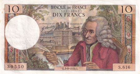 France 10 Francs Voltaire - 03-09-1970 - Série S.616 - SUP