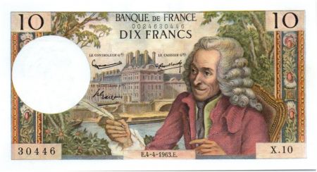 France 10 Francs Voltaire - 04-04-1963 Série X.10