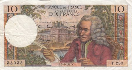 France 10 Francs Voltaire - 05-01-1967 Série P.280