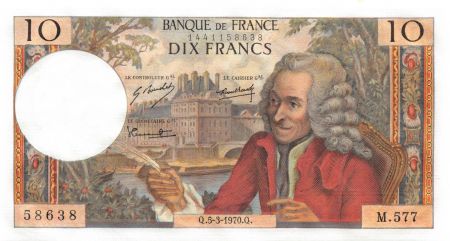 France 10 Francs Voltaire - 05-03-1970 Série M.577 - NEUF
