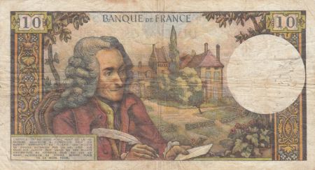 France 10 Francs Voltaire - 06-11-1969 Série X.525 - TB