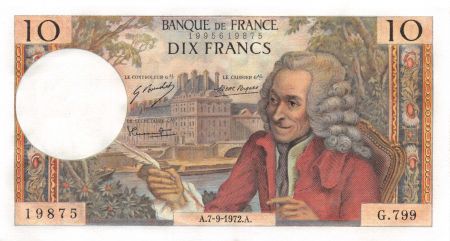 France 10 Francs Voltaire - 07-09-1972 Série G.799 - NEUF