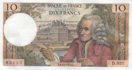 France 10 Francs Voltaire - 08-11-1973 Série D.925 - Neuf