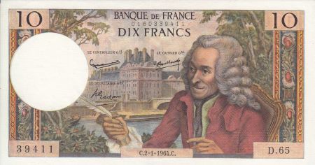 France 10 Francs Voltaire - 2/1/1964 Série D. 65 - 39411
