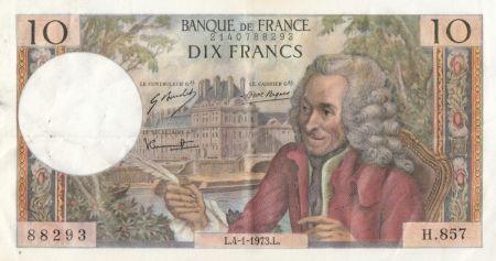 France 10 Francs Voltaire - H.857 - 04-01-1973