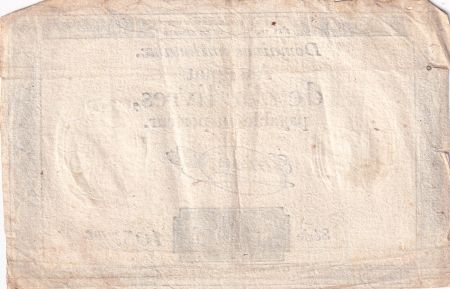 France 10 Livres Noir - Filigrane Fleur de Lys - (16-12-1791) - Sign. Taisaud - Série 1037