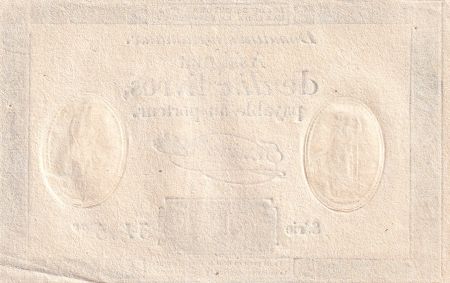 France 10 Livres Noir - Filigrane Fleur de Lys - (24-10-1792) - Sign. Taisaud - Série 3145 - L.161a