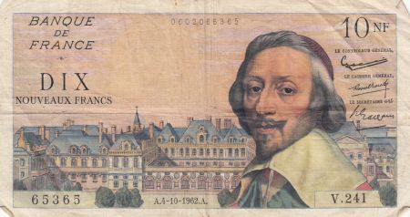 France 10 Nouveaux Francs Richelieu - 04-10-1962 - Série V.241
