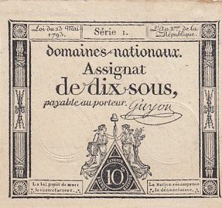 France 10 Sous - Femmes, bonnet frigien (23-05-1793)  - Sign. Guyon - Première série