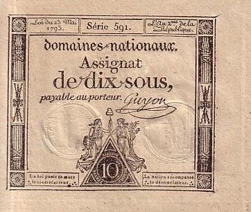 France 10 Sous Femmes, bonnet frigien (23-05-1793) - Sign. Guyon