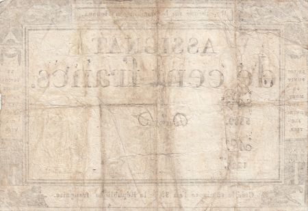 France 100 Francs - 18 Nivose An III - (07.01.1795) - Sign. Dubra - L.173 - Série 5589