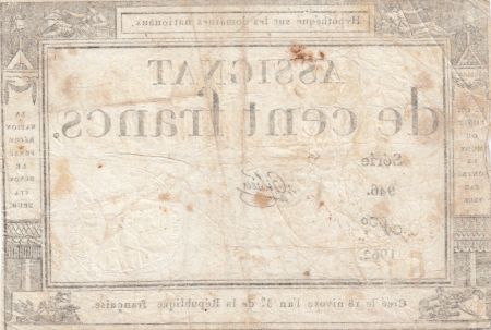 France 100 Francs - 18 Nivose An III - (07.01.1795) - Sign. Gibier - Série 946