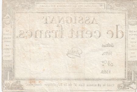 France 100 Francs - 18 Nivose An III - (07.01.1795) - Sign. Godet - L.173 - Série 1692