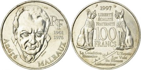 France 100 Francs,  André Malraux - 1997 Argent