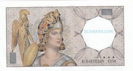 France 100 Francs - Athéna - Echantillon - Type 1250 - Format Delacroix