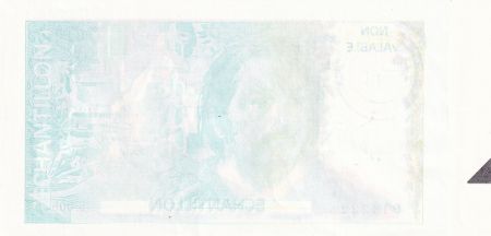 France 100 Francs - Balzac 1980 - Epreuve recto avec filigrane et signature - Série L.009 -  Echantillon - P.NEUF