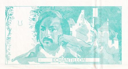 France 100 Francs - Balzac 1980 - Epreuve recto bleue - Echantillon -  SUP + / SPL
