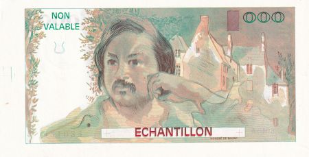 France 100 Francs - Balzac 1980 - Epreuve recto verso avec filigrane - Série A.003 - Echantillon - P.NEUF