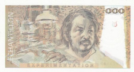 France 100 Francs - Balzac 1980 - Epreuve recto verso filigranée, signée, série A.001- Taille douce - Echantillon -