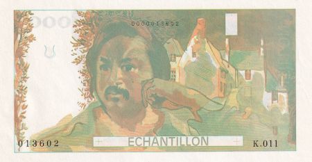France 100 Francs - Balzac 1980 - Epreuve recto verso sans filigrane - Série K.012 Echantillon - NEUF