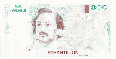 France 100 Francs - Balzac 1980 - Epreuve taille douce avec filigrane - Echantillon - SPL+