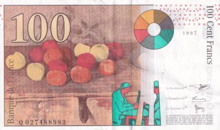 France 100 Francs - Cezanne - 1997 - Lettre Q - SUP - F.74.01