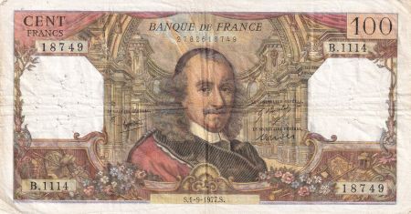 France 100 Francs - Corneille - 01-09-1977 - Série B.1114