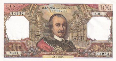 France 100 Francs - Corneille - 02-01-1976 - Série X.911