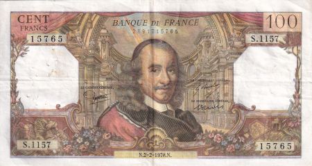France 100 Francs - Corneille - 02-02-1978 - Série S.1157 - F.65.61