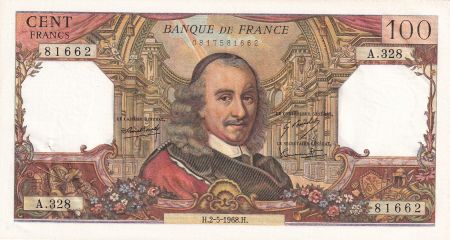 France 100 Francs - Corneille - 02.05.1968. - Série A.328